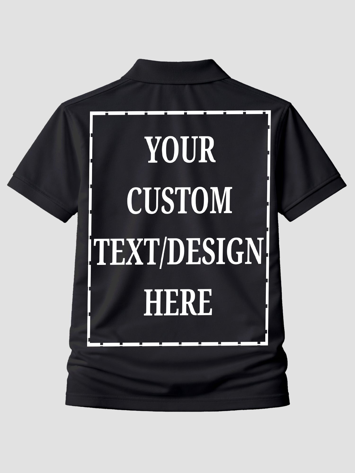 Men Custom Polo T Shirt Personalised Text Logo Print Tee