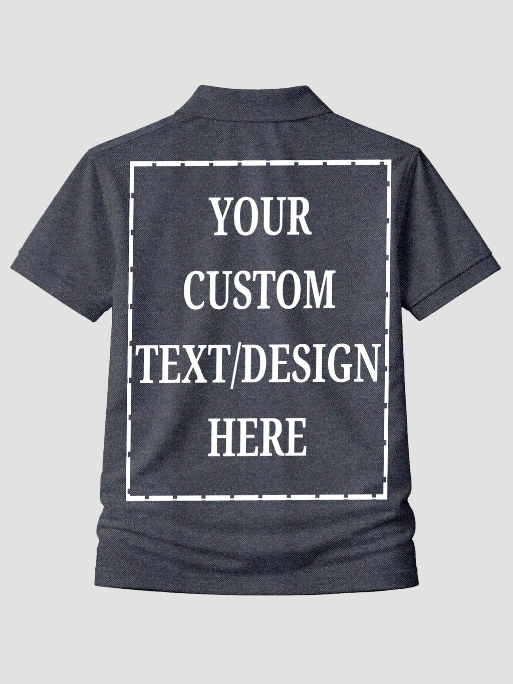 Men Custom Polo T Shirt Personalised Text Logo Print Tee