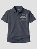 Men Custom Polo T Shirt Personalised Text Logo Print Tee