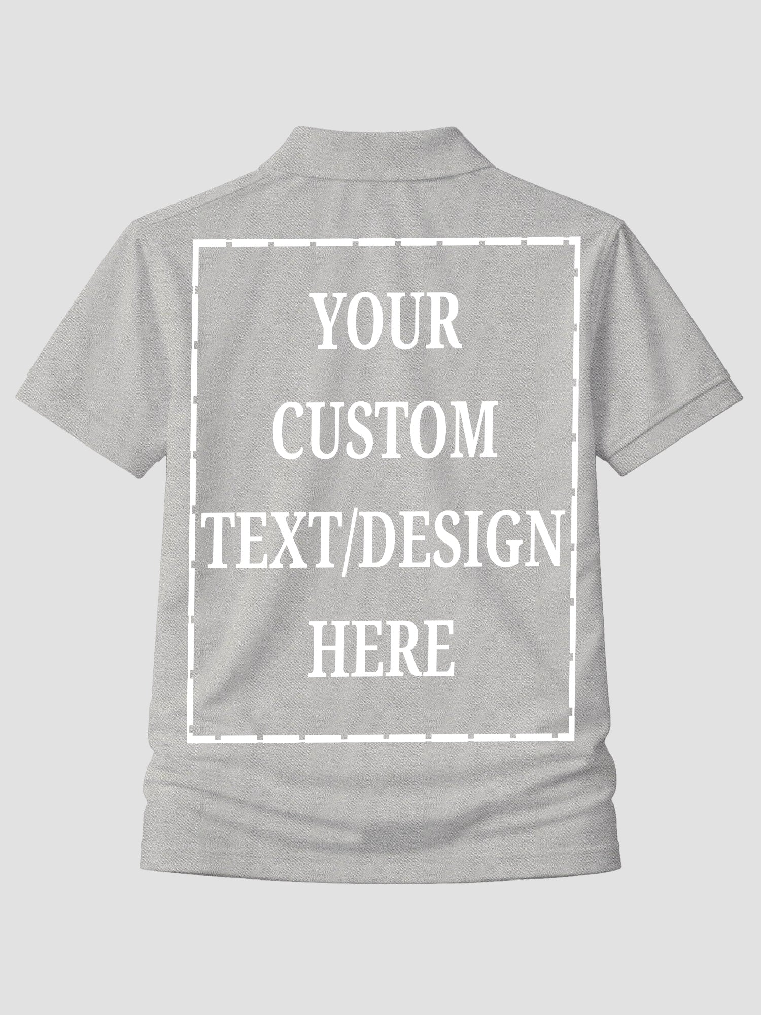 Men Custom Polo T Shirt Personalised Text Logo Print Tee