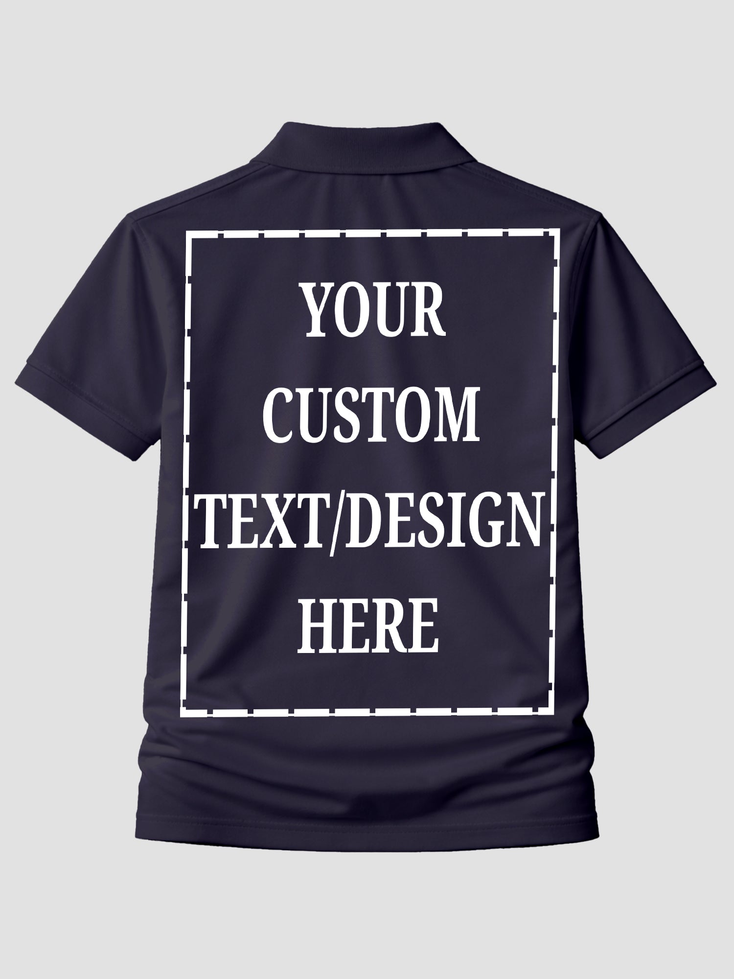Men Custom Polo T Shirt Personalised Text Logo Print Tee