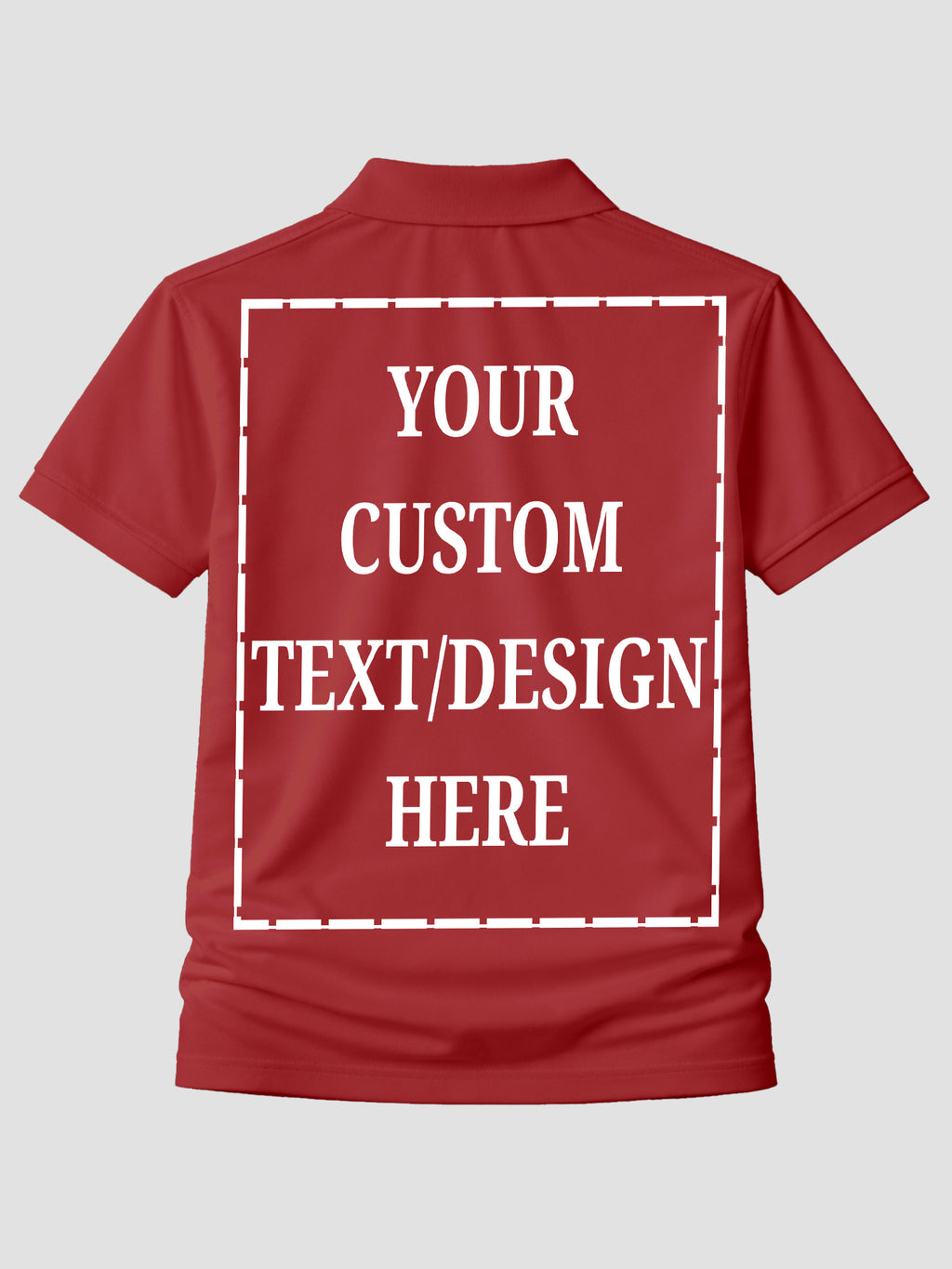 Men Custom Polo T Shirt Personalised Text Logo Print Tee