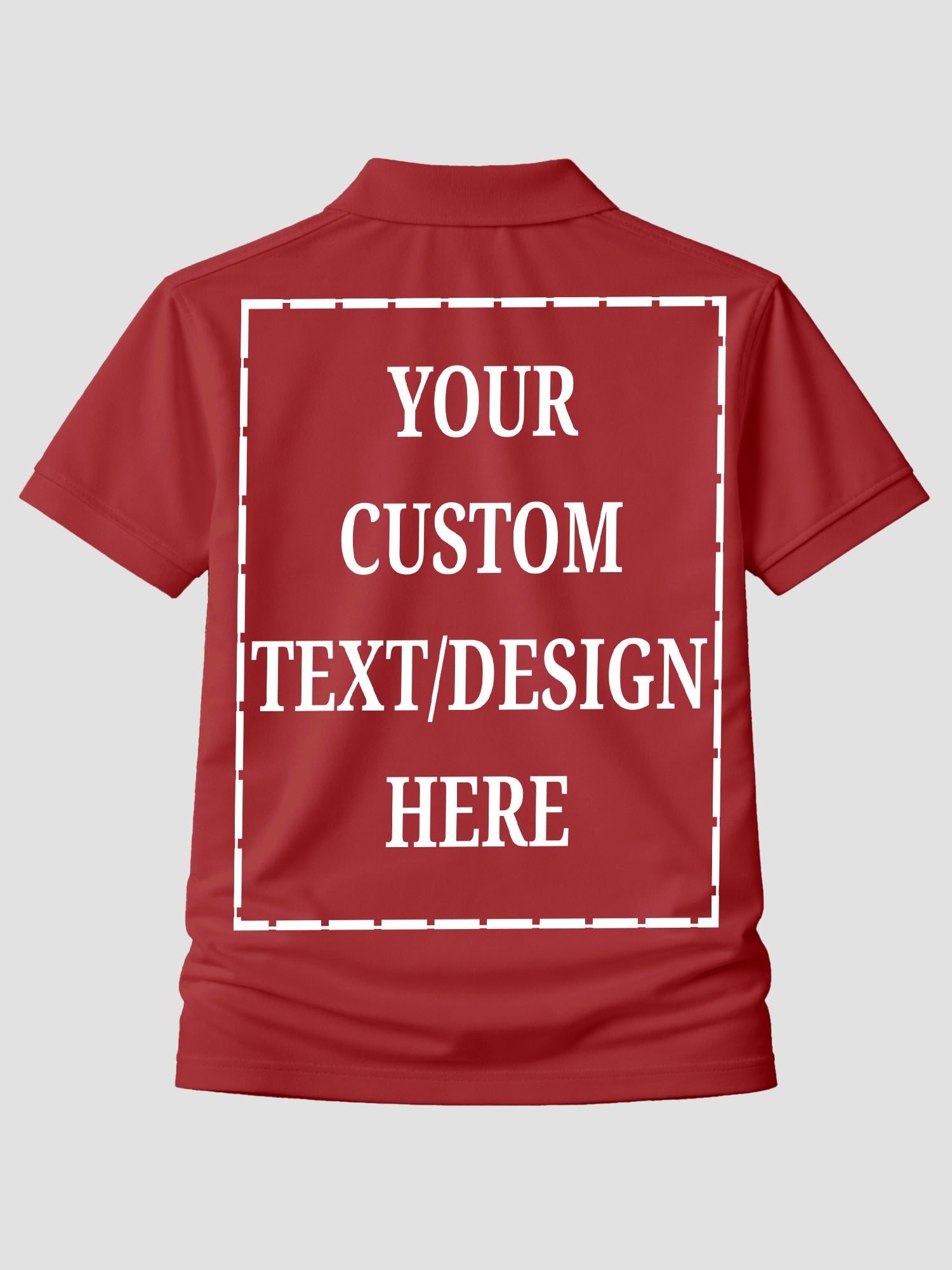 Men Custom Polo T Shirt Personalised Text Logo Print Tee