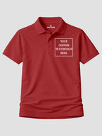 Men Custom Polo T Shirt Personalised Text Logo Print Tee