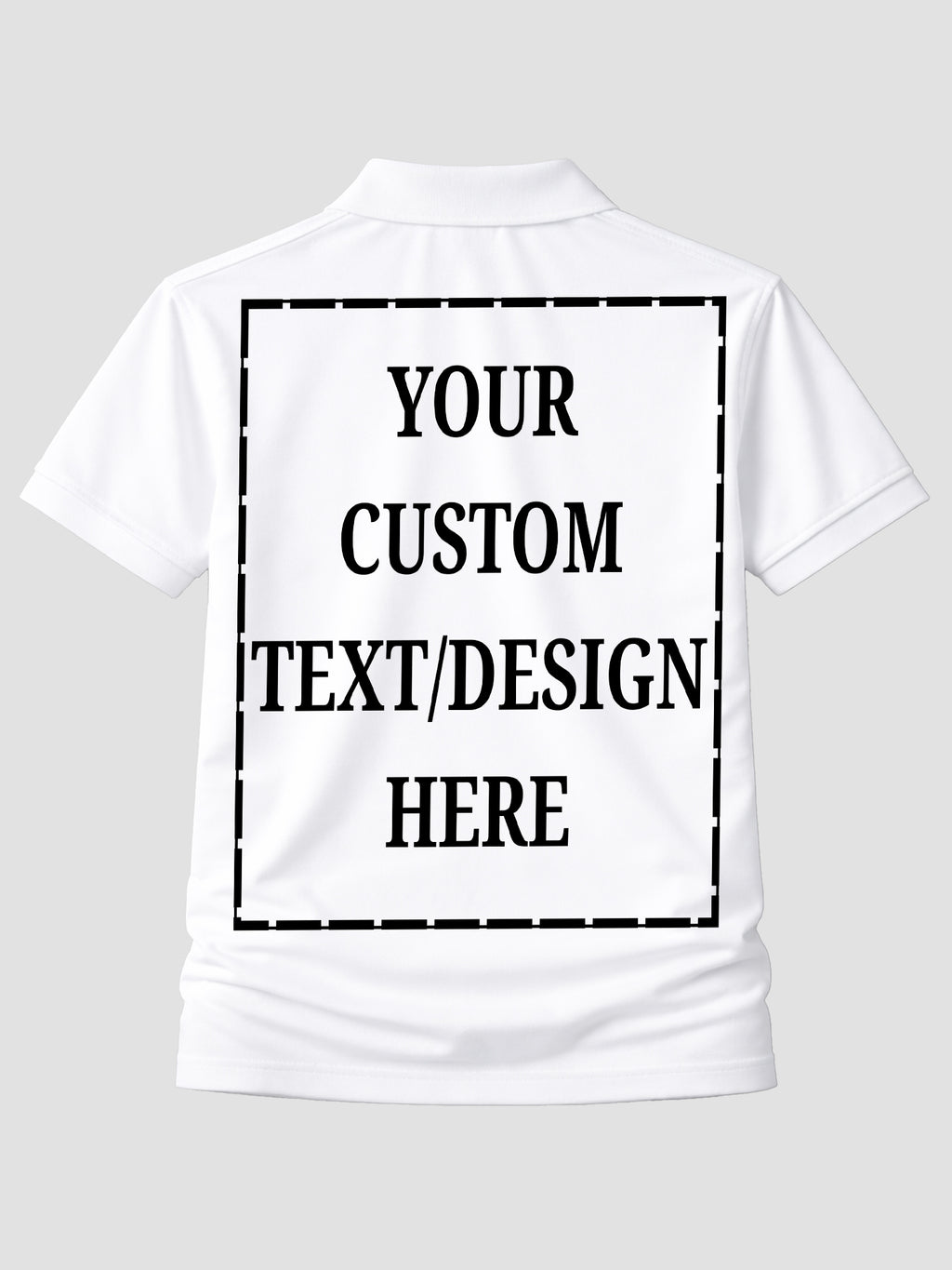 Men Custom Polo T Shirt Personalised Text Logo Print Tee