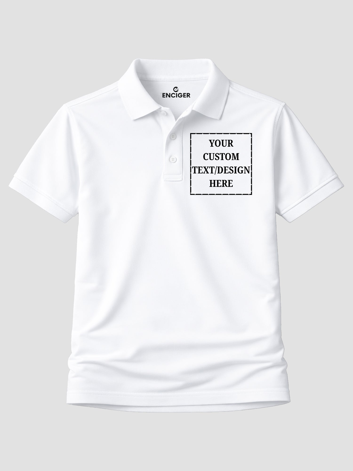 Men Custom Polo T Shirt Personalised Text Logo Print Tee