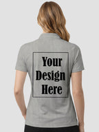 Womens Custom Polo T Shirt Personalized Print Name Logo Photo Regular Fit Collar T Shirt