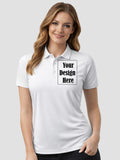 Womens Custom Polo T Shirt Personalized Print Name Logo Photo Regular Fit Collar T Shirt