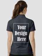 Womens Custom Polo T Shirt Front Back Print Personalized Logo Text Tee