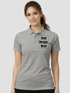 Womens Custom Polo T Shirt Front Back Print Personalized Logo Text Tee