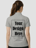 Womens Custom Polo T Shirt Front Back Print Personalized Logo Text Tee