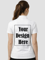 Womens Custom Polo T Shirt Front Back Print Personalized Logo Text Tee