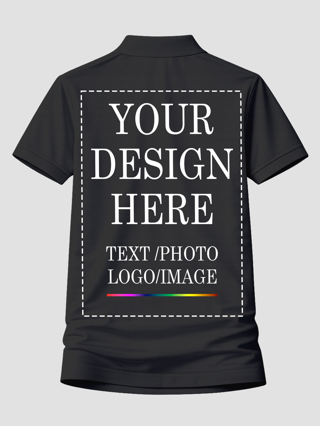 Women Custom Polo T Shirt Personalized Name Logo Print Premium Collared T Shirt