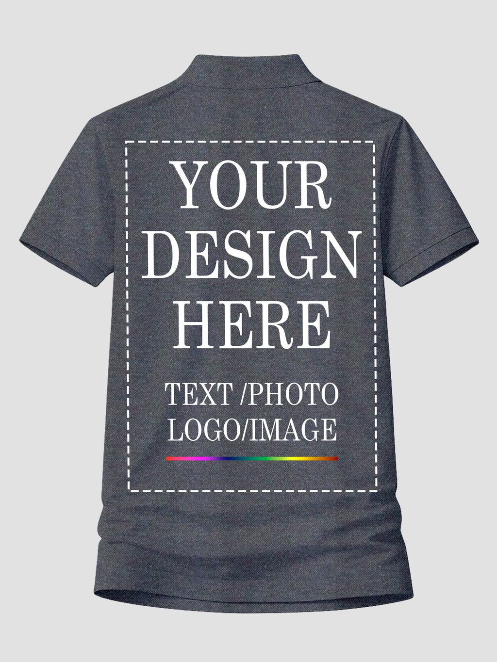 Women Custom Polo T Shirt Personalized Name Logo Print Premium Collared T Shirt