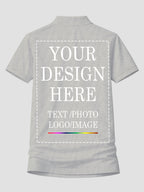 Women Custom Polo T Shirt Personalized Name Logo Print Premium Collared T Shirt