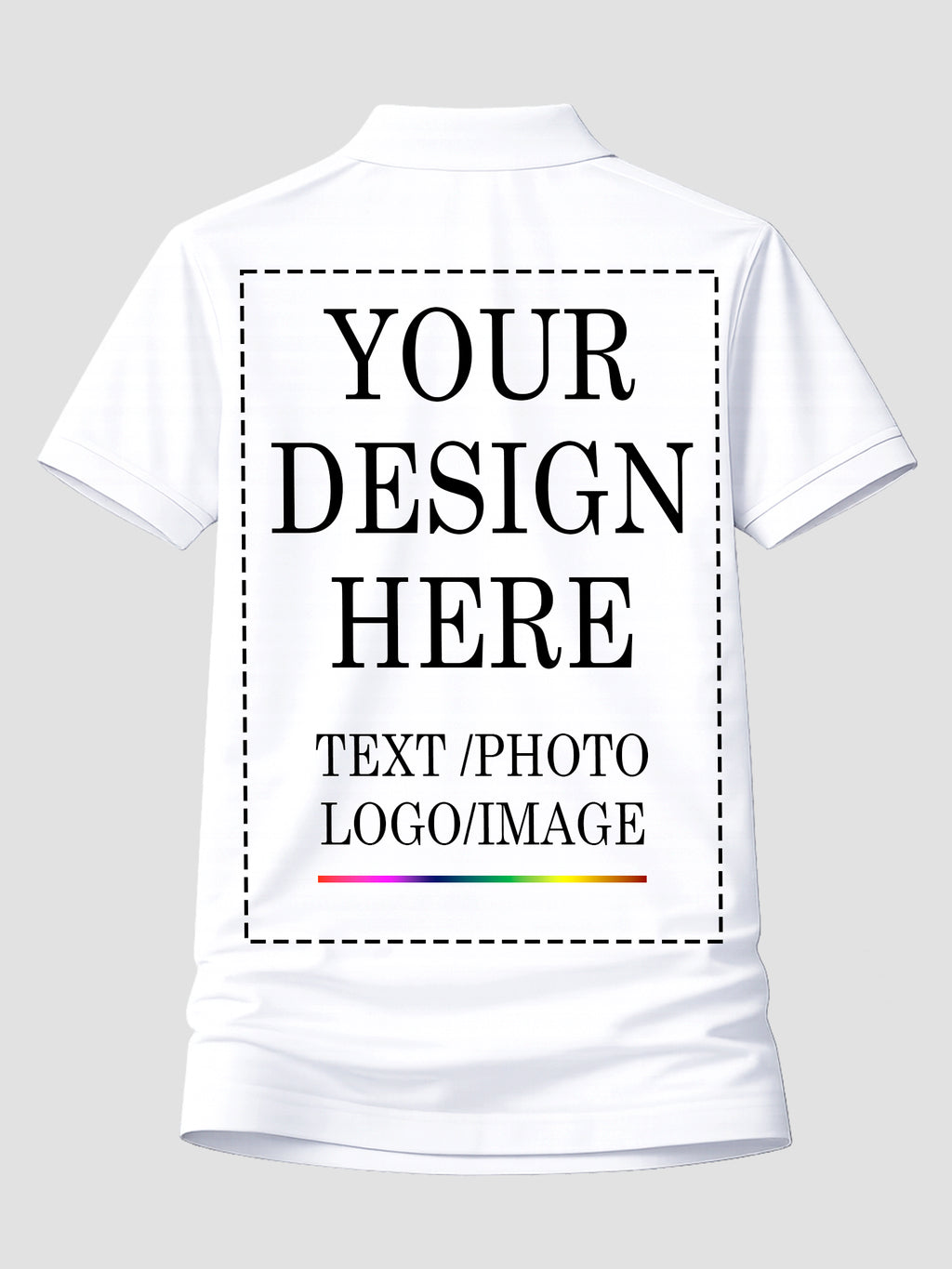 Women Custom Polo T Shirt Personalized Name Logo Print Premium Collared T Shirt