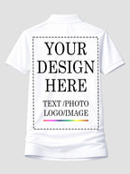 Women Custom Polo T Shirt Personalized Name Logo Print Premium Collared T Shirt