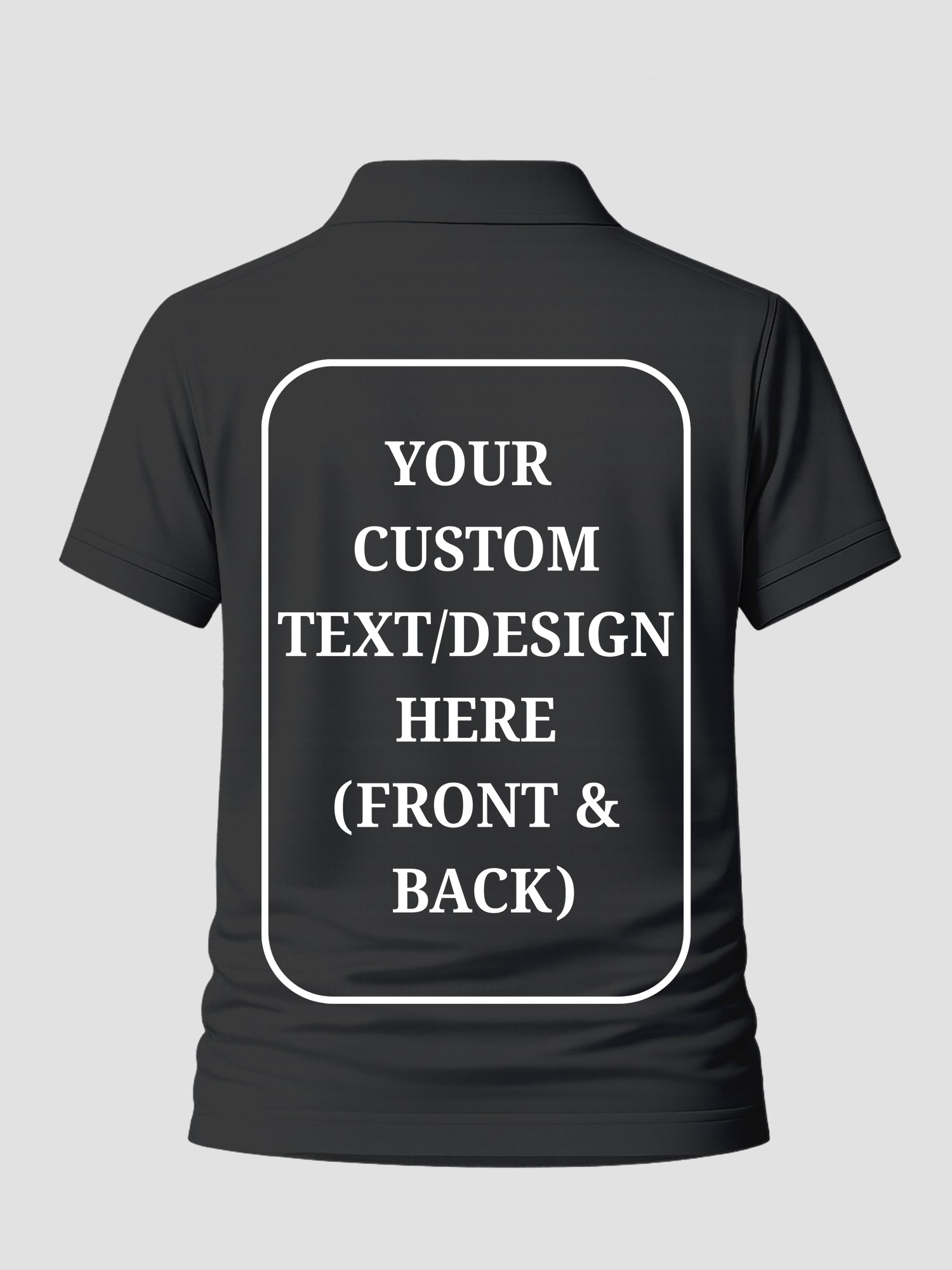 Women Custom Polo T Shirt Front Back Print Personalised Logo Text Photo Polo