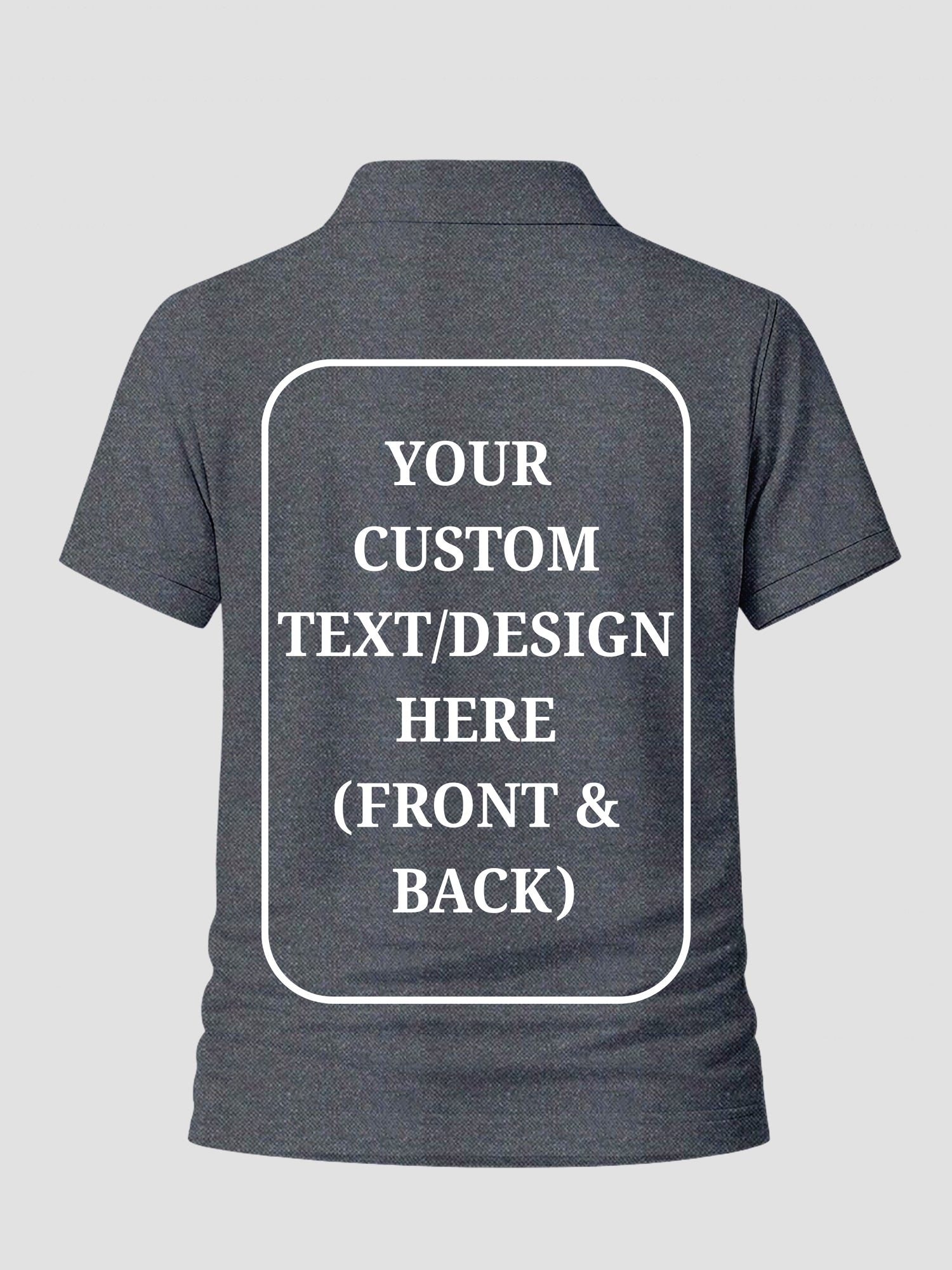Women Custom Polo T Shirt Front Back Print Personalised Logo Text Photo Polo