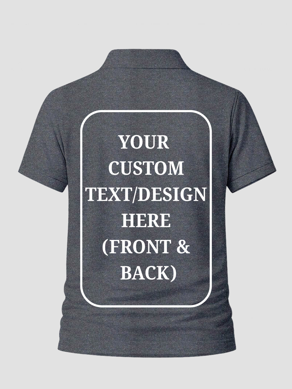 Women Custom Polo T Shirt Front Back Print Personalised Logo Text Photo Polo