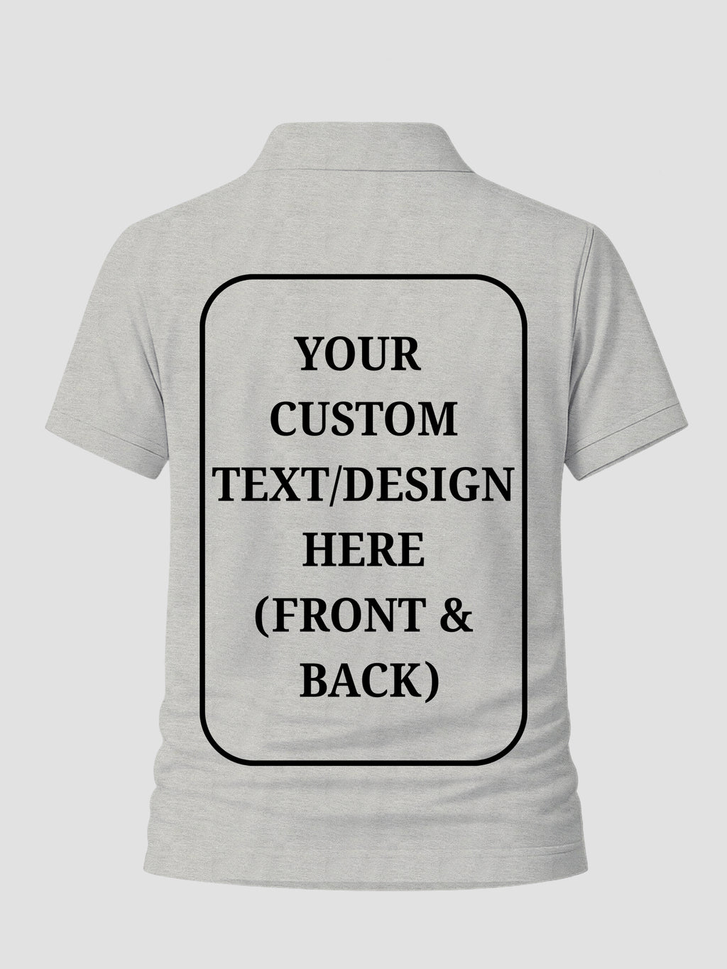 Women Custom Polo T Shirt Front Back Print Personalised Logo Text Photo Polo