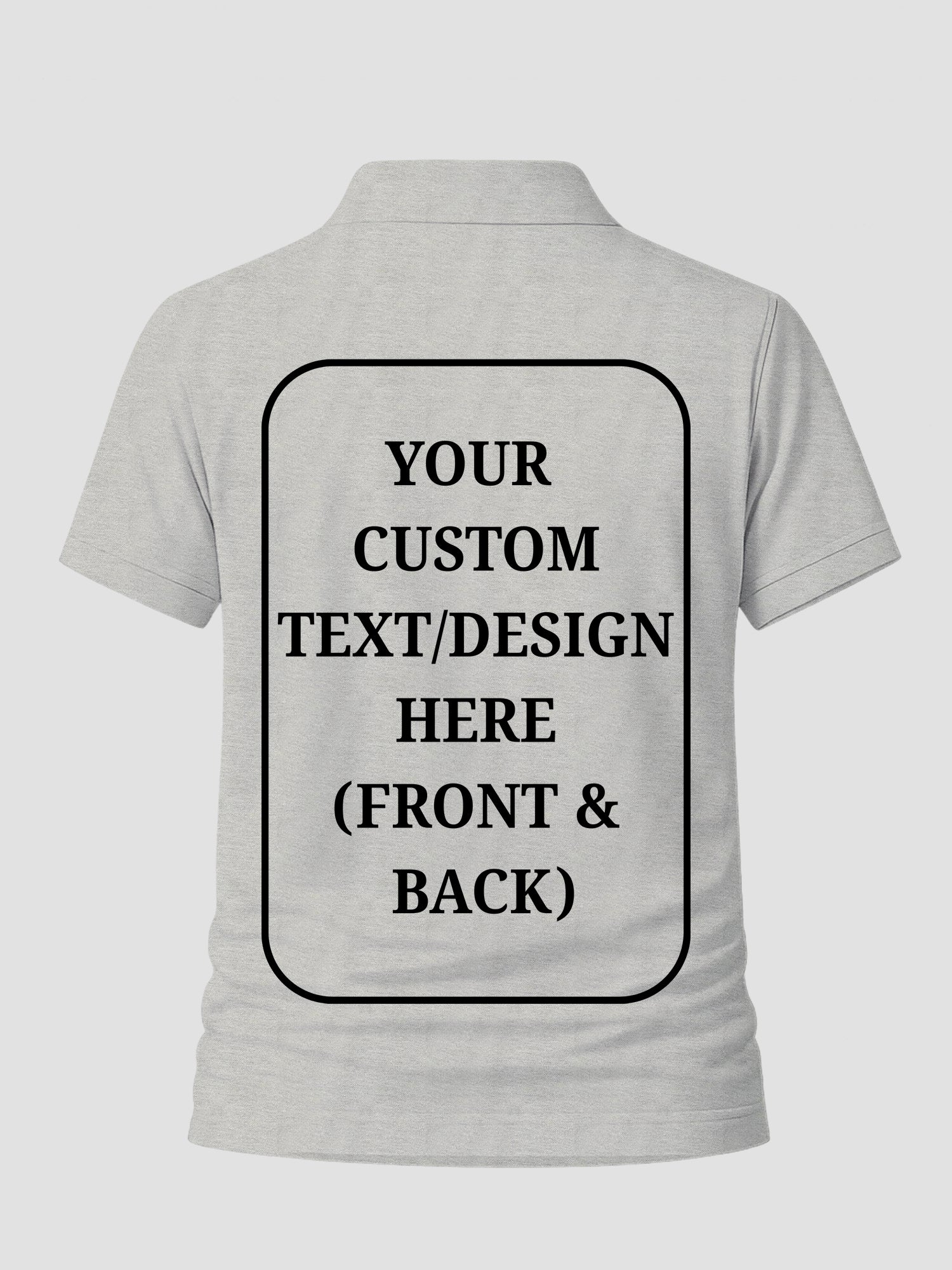Women Custom Polo T Shirt Front Back Print Personalised Logo Text Photo Polo