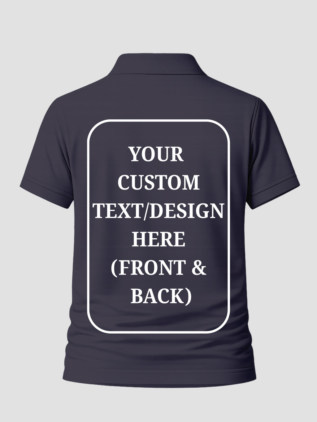 Women Custom Polo T Shirt Front Back Print Personalised Logo Text Photo Polo