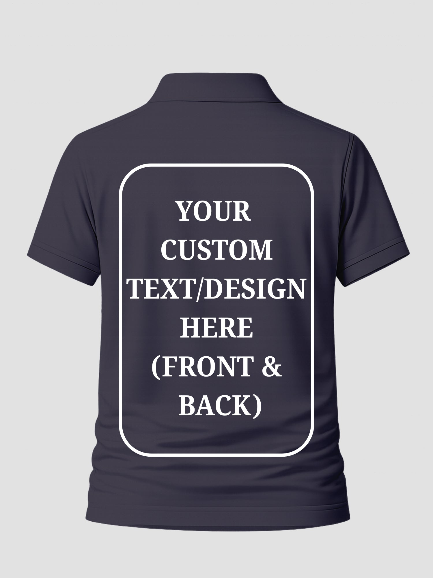 Women Custom Polo T Shirt Front Back Print Personalised Logo Text Photo Polo