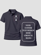 Women Custom Polo T Shirt Front Back Print Personalised Logo Text Photo Polo