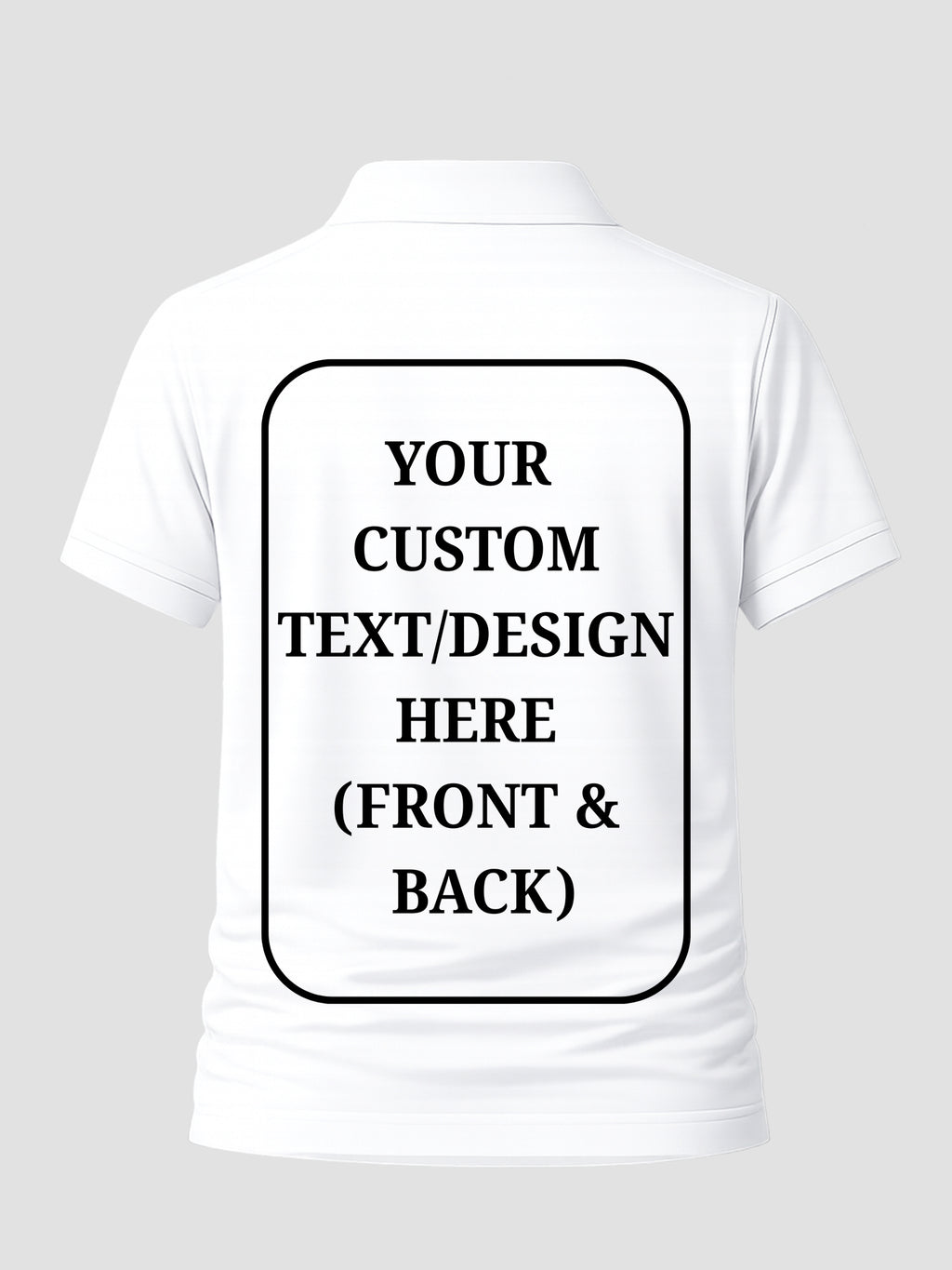 Women Custom Polo T Shirt Front Back Print Personalised Logo Text Photo Polo