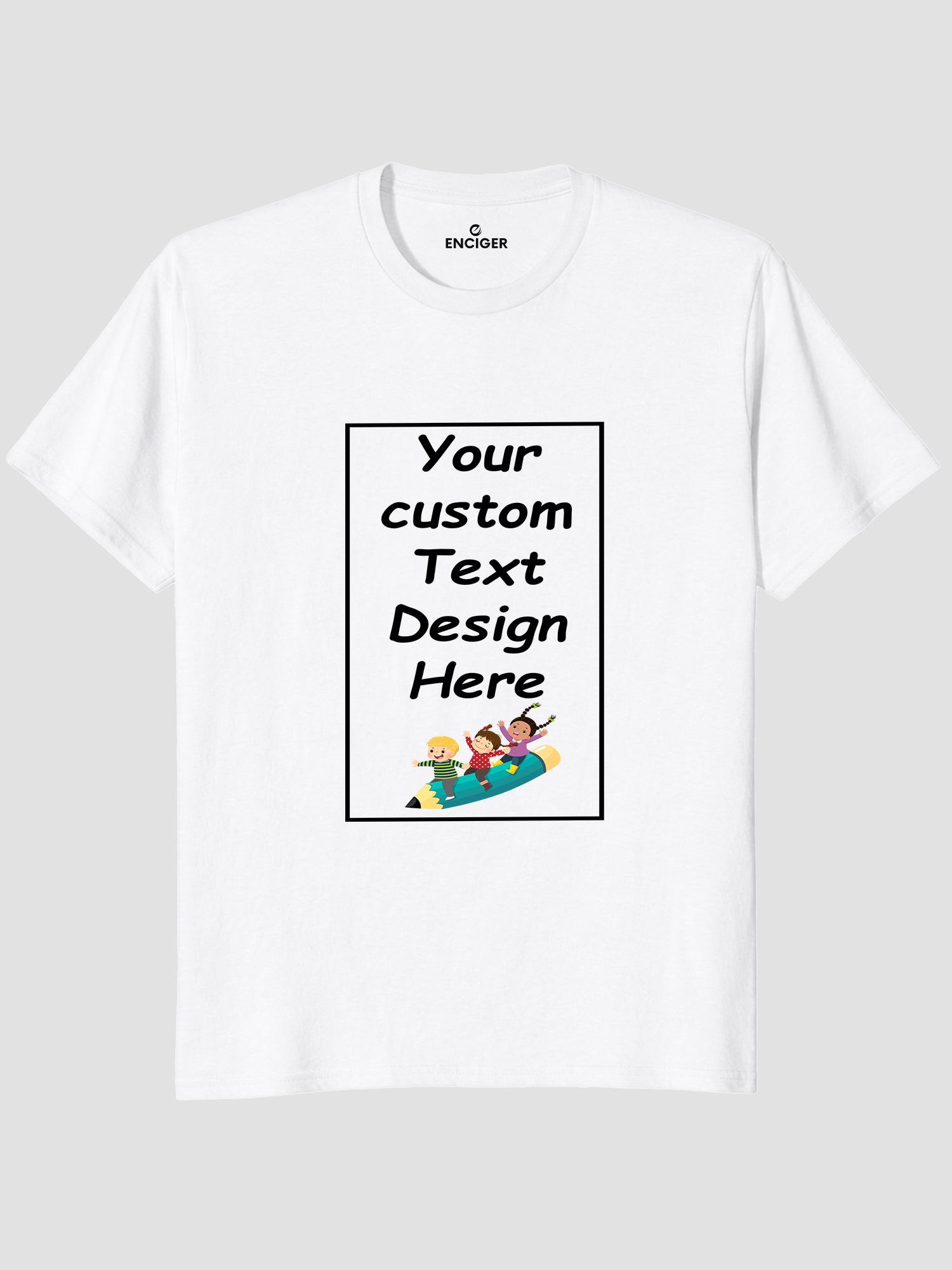 Boys-Custom-Printed-T-Shirt-Personalised-Text-Design-Tee-for-Kids-CTRB3-White
