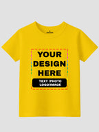 Girls-Custom-Printed-T-Shirt-Personalised-Text,-Photo-or-Logo-CTRG3-Yellow