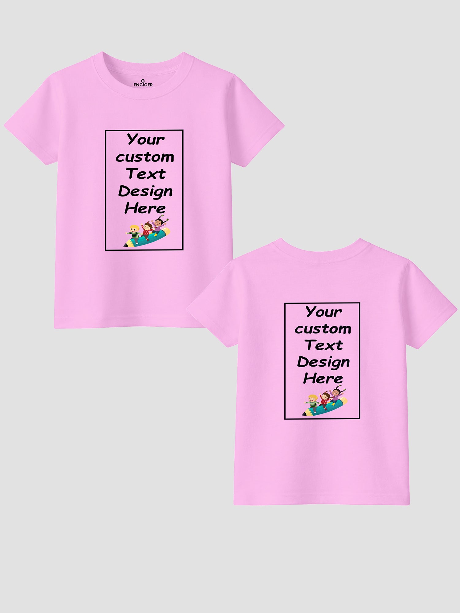 Girls-Custom-Printed-T-Shirt-Front-Back-Personalised-Design-CTRG4