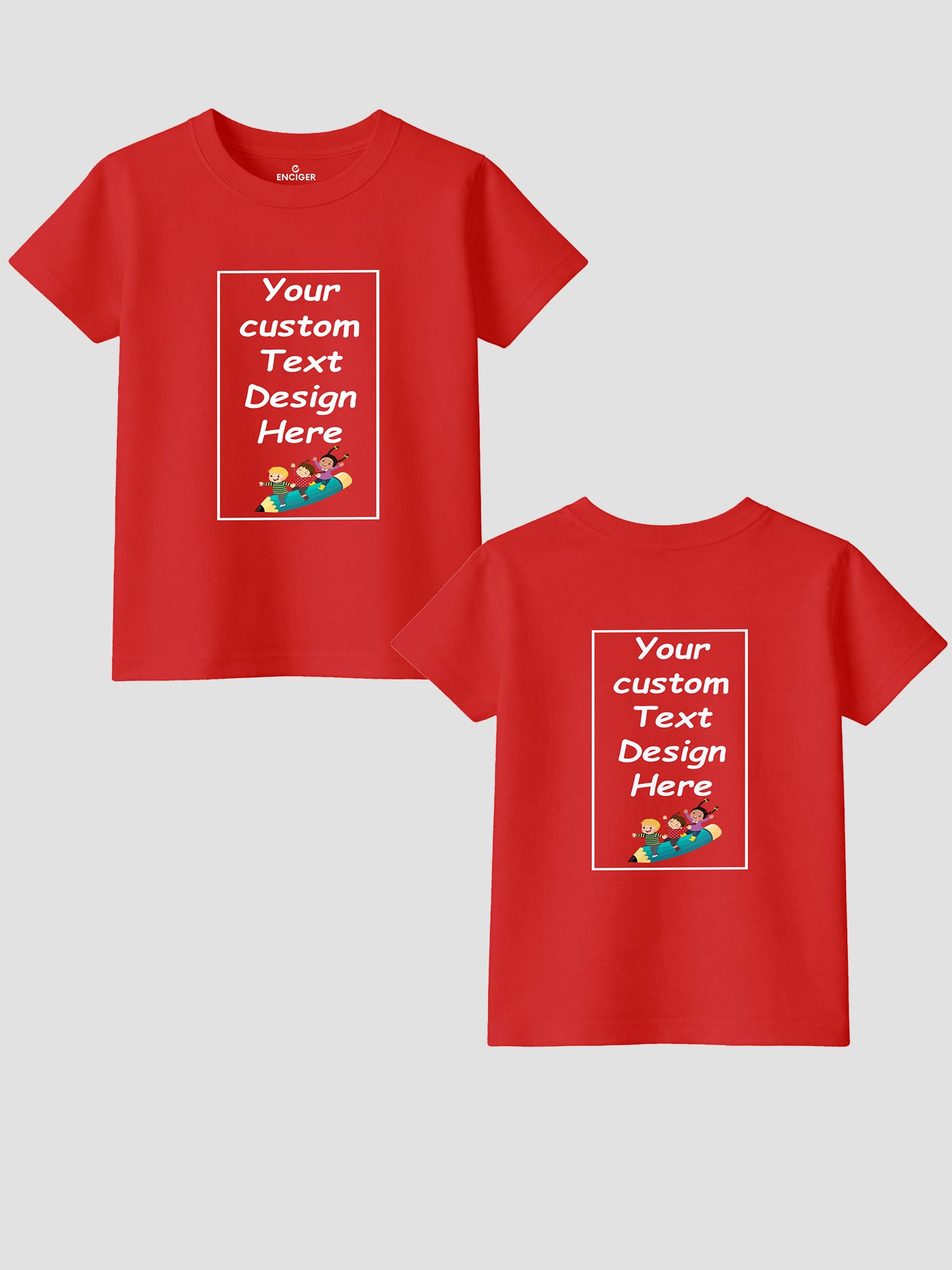 Girls-Custom-Printed-T-Shirt-Front-Back-Personalised-Design-CTRG4