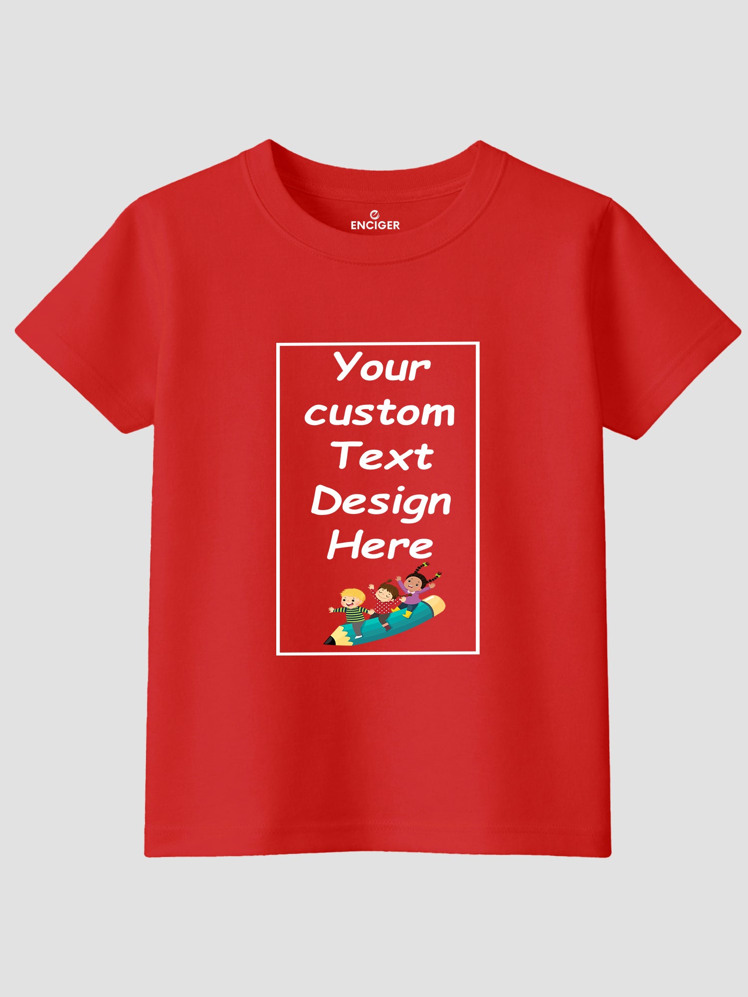 Girls-Custom-Printed-T-Shirt-Front-Back-Personalised-Design-CTRG4-(Red)