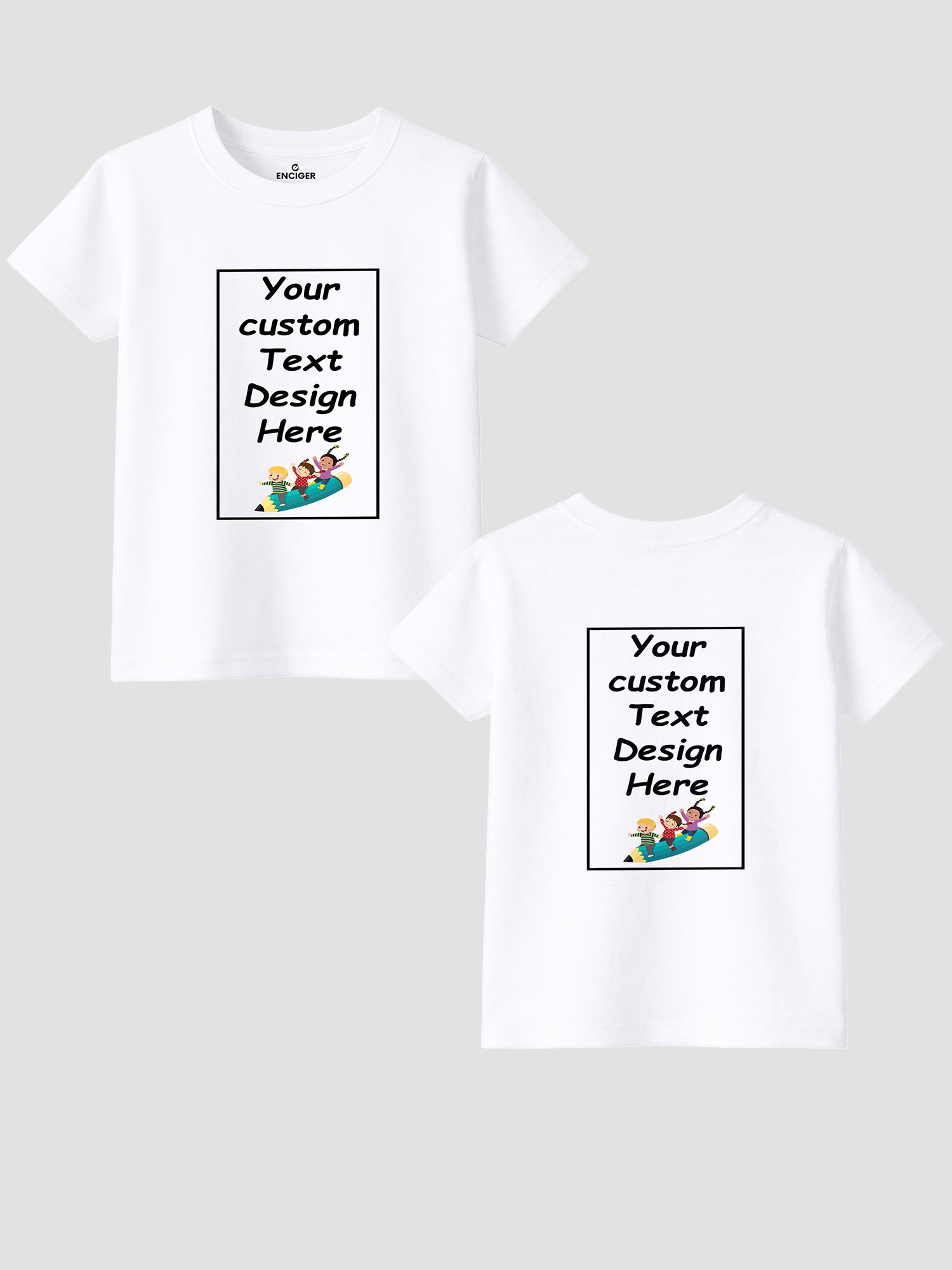 Girls-Custom-Printed-T-Shirt-Front-Back-Personalised-Design-CTRG4