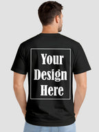 Mens Custom Printed T Shirt Cotton Regular Fit Round Neck Half Sleeve Tee