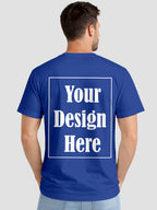 Mens Custom Printed T Shirt Cotton Regular Fit Round Neck Half Sleeve Tee