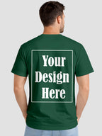 Mens Custom Printed T Shirt Cotton Regular Fit Round Neck Half Sleeve Tee