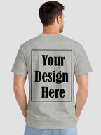 Mens Custom Printed T Shirt Cotton Regular Fit Round Neck Half Sleeve Tee