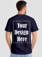 Mens Custom Printed T Shirt Cotton Regular Fit Round Neck Half Sleeve Tee