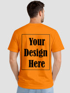 Mens Custom Printed T Shirt Cotton Regular Fit Round Neck Half Sleeve Tee