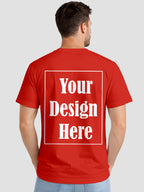 Mens Custom Printed T Shirt Cotton Regular Fit Round Neck Half Sleeve Tee