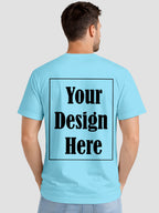 Mens Custom Printed T Shirt Cotton Regular Fit Round Neck Half Sleeve Tee