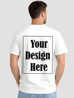 Mens Custom Printed T Shirt Cotton Regular Fit Round Neck Half Sleeve Tee