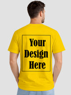 Mens Custom Printed T Shirt Cotton Regular Fit Round Neck Half Sleeve Tee