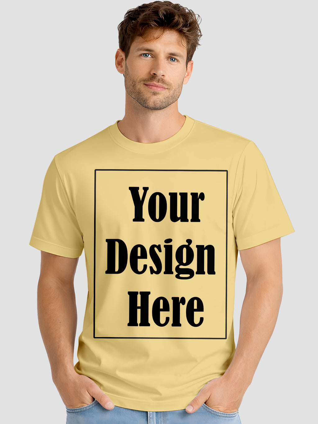 Men Custom Printed T Shirt Front & Back Print Personalized Design