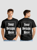 Men Custom Printed T Shirt Front & Back Print Personalized Design