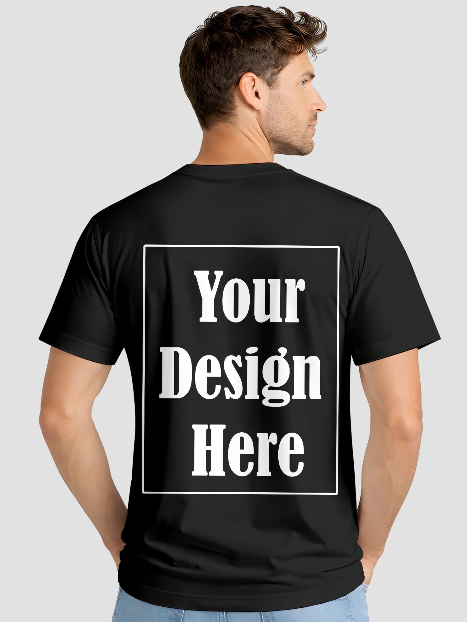Men Custom Printed T Shirt Front & Back Print Personalized Design