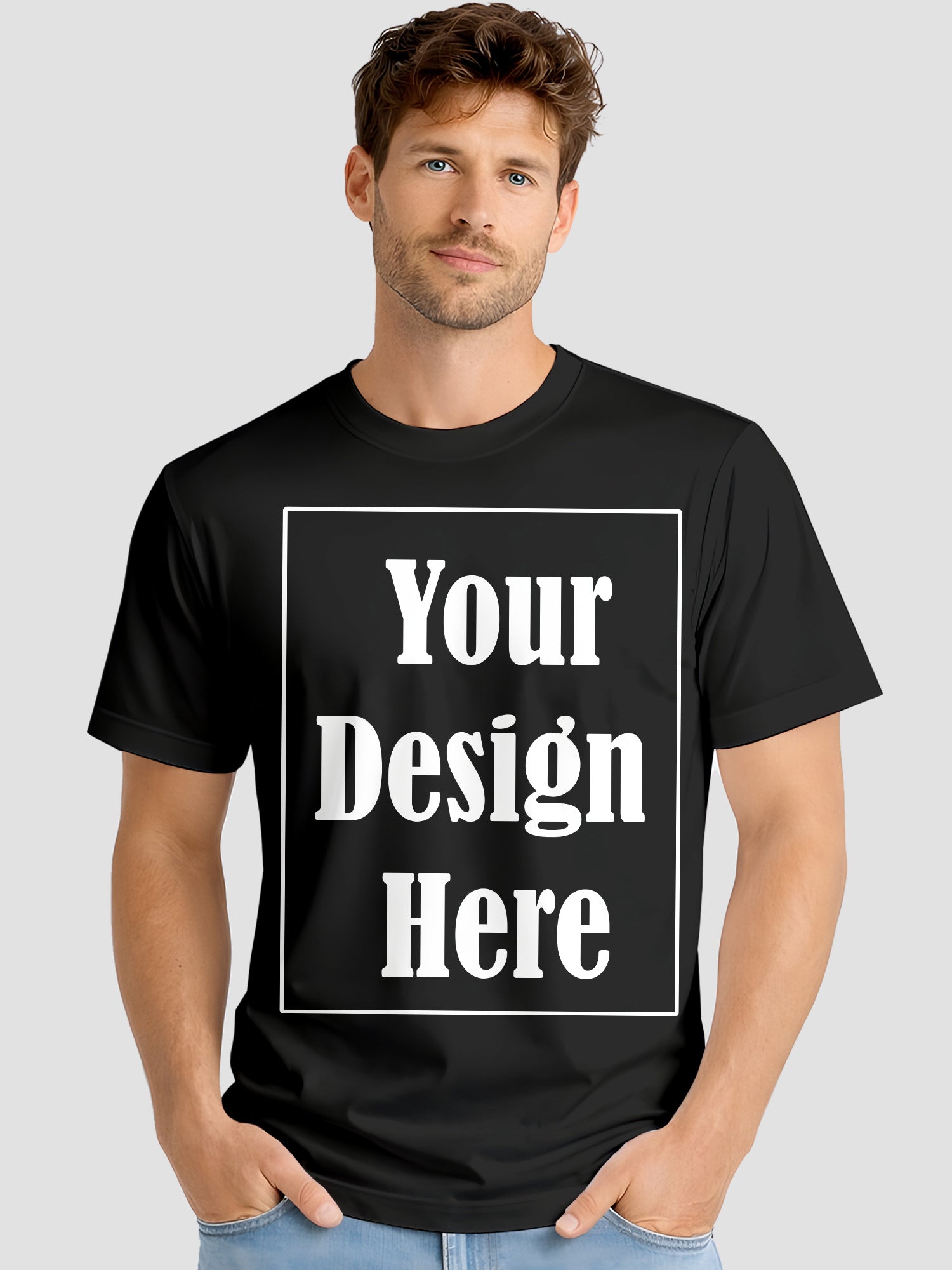 Men Custom Printed T Shirt Front & Back Print Personalized Design